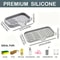 Silicone Soap Holder with Drain Tray Anti Slip Sink Organizer for Kitchen and Bathroom