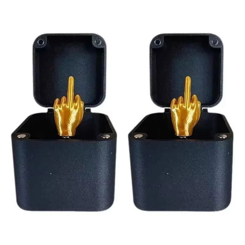 Pop Up Middle Finger Gift Box Funny Prank Surprise Novelty Desk Decor 7