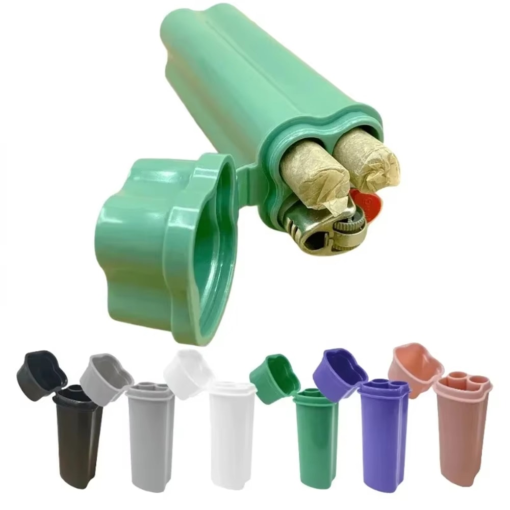 Portable Cigarette Case with Lighter Built in Slim Smoking Accessories Holder