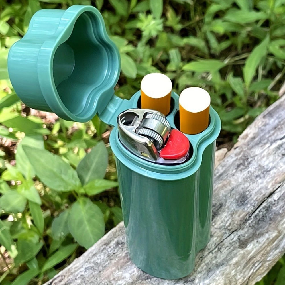 Portable Cigarette Case with Lighter Built in Slim Smoking Accessories Holder