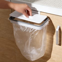 multi functional kitchen sink trash bag holder & organizer rack