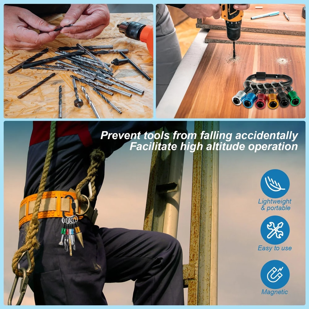 Piece Quick Change Bit Holder Set With Push Unlock Aluminum Extension Bars 2