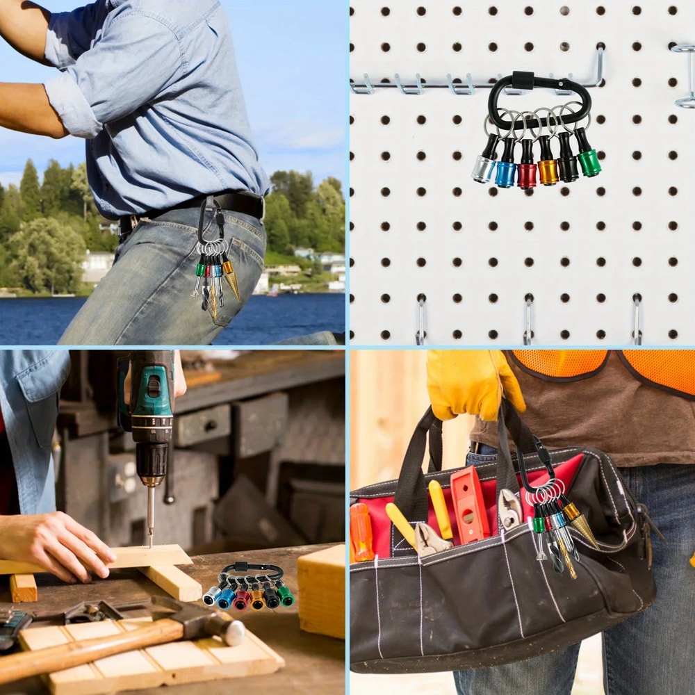 Piece Quick Change Bit Holder Set With Push Unlock Aluminum Extension Bars 4