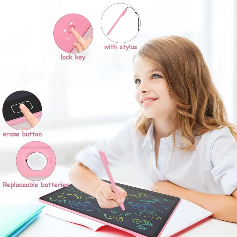 Inch LCD Writing Tablet Rechargeable Drawing Pad for Kids and Adults