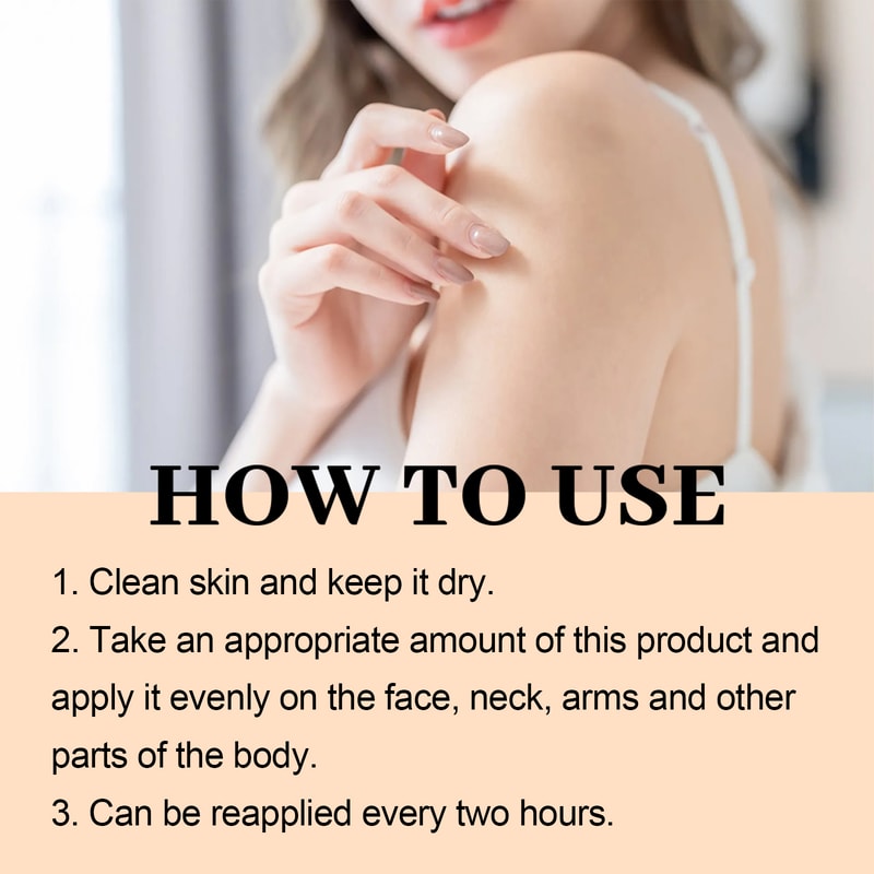 Sunscreen Body Cream Oil Control Non Sticky UV Protection Lotion 4