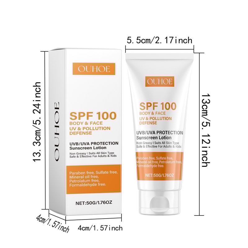 Sunscreen Body Cream Oil Control Non Sticky UV Protection Lotion 5