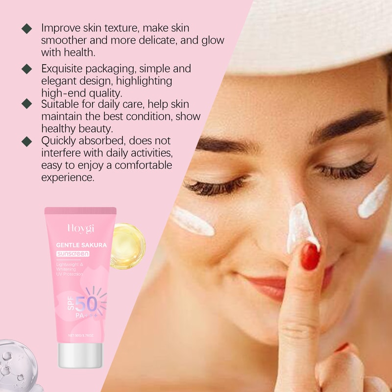 Cherry Blossom Glow Sunscreen SPF Oil Control Waterproof Sun Cream 5