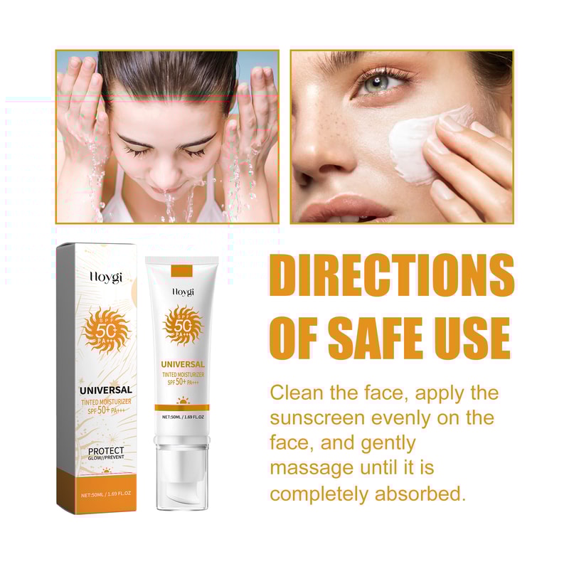 Tinted Sunscreen Foundation Cream With Oil Control Waterproof UV Protection 3