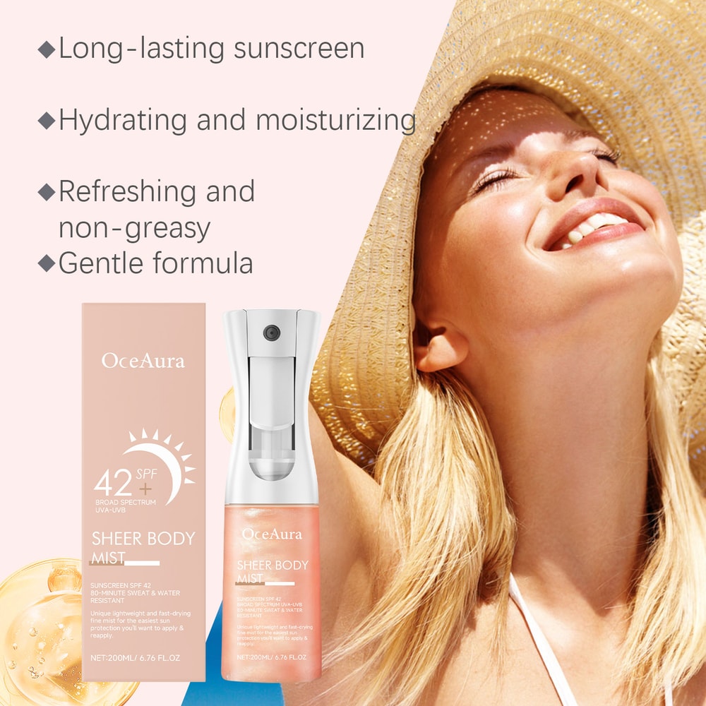Hydrating Invisible Sunscreen Spray SPF Protection Mist For Face Body 2