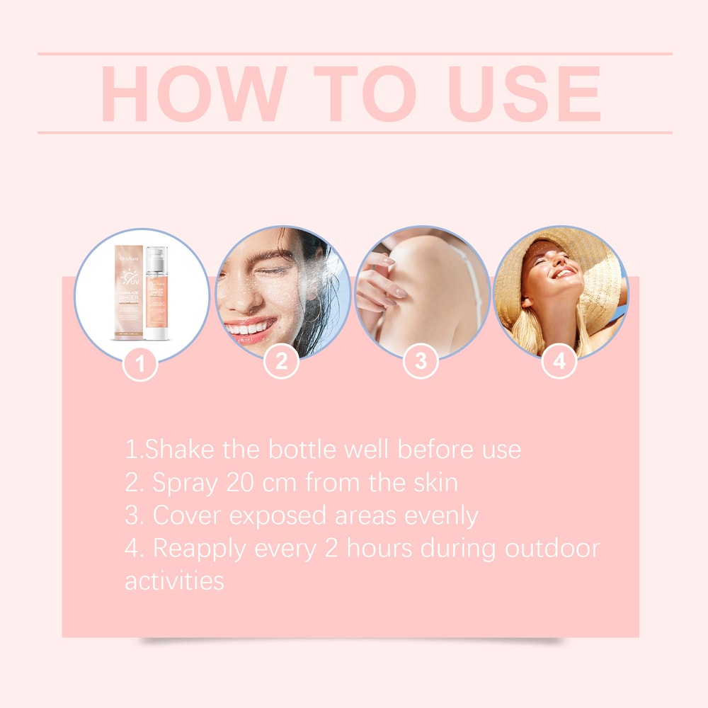 Hydrating Invisible Sunscreen Spray SPF Protection Mist For Face Body 5