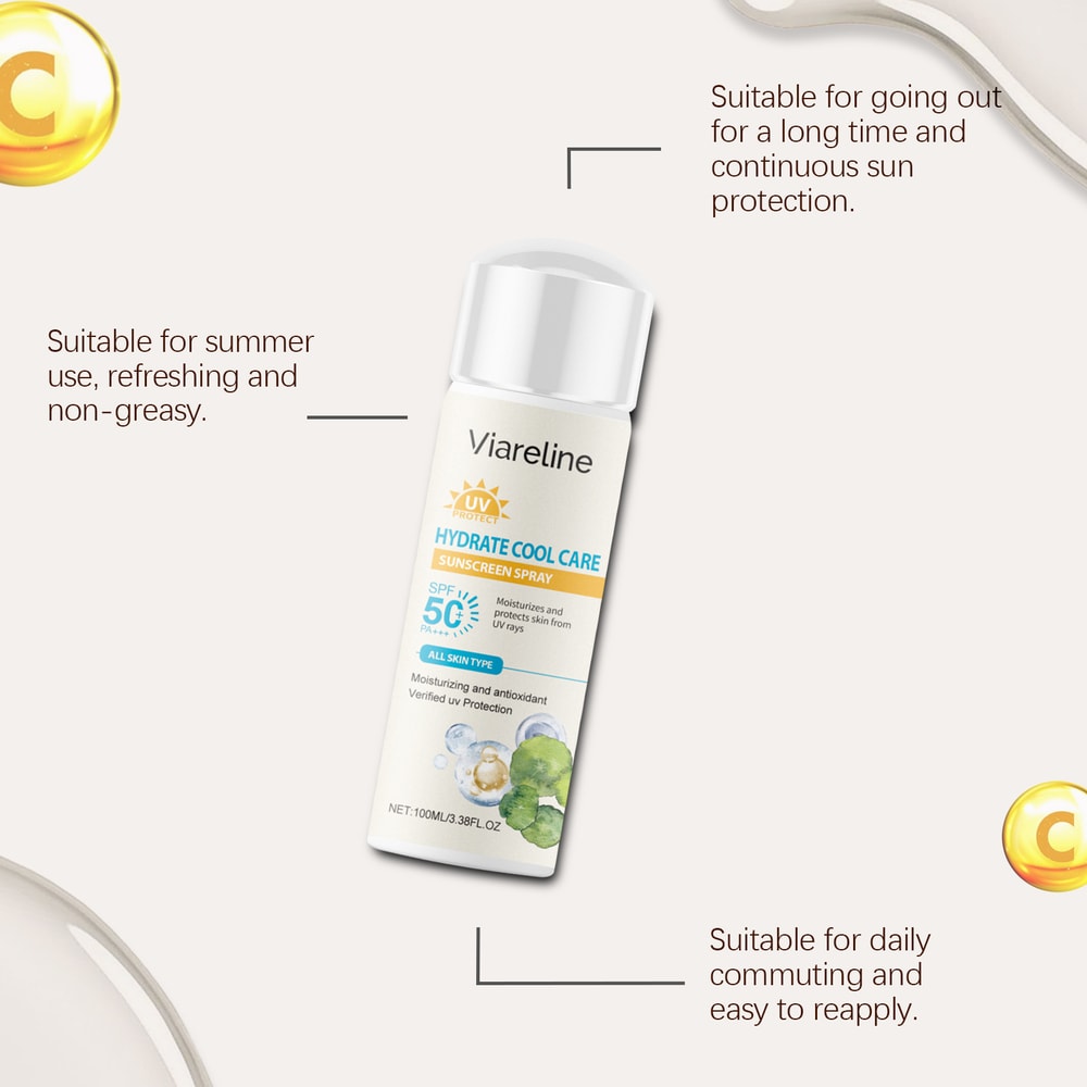 Sunscreen Spray Mist Waterproof Lightweight UV Protection