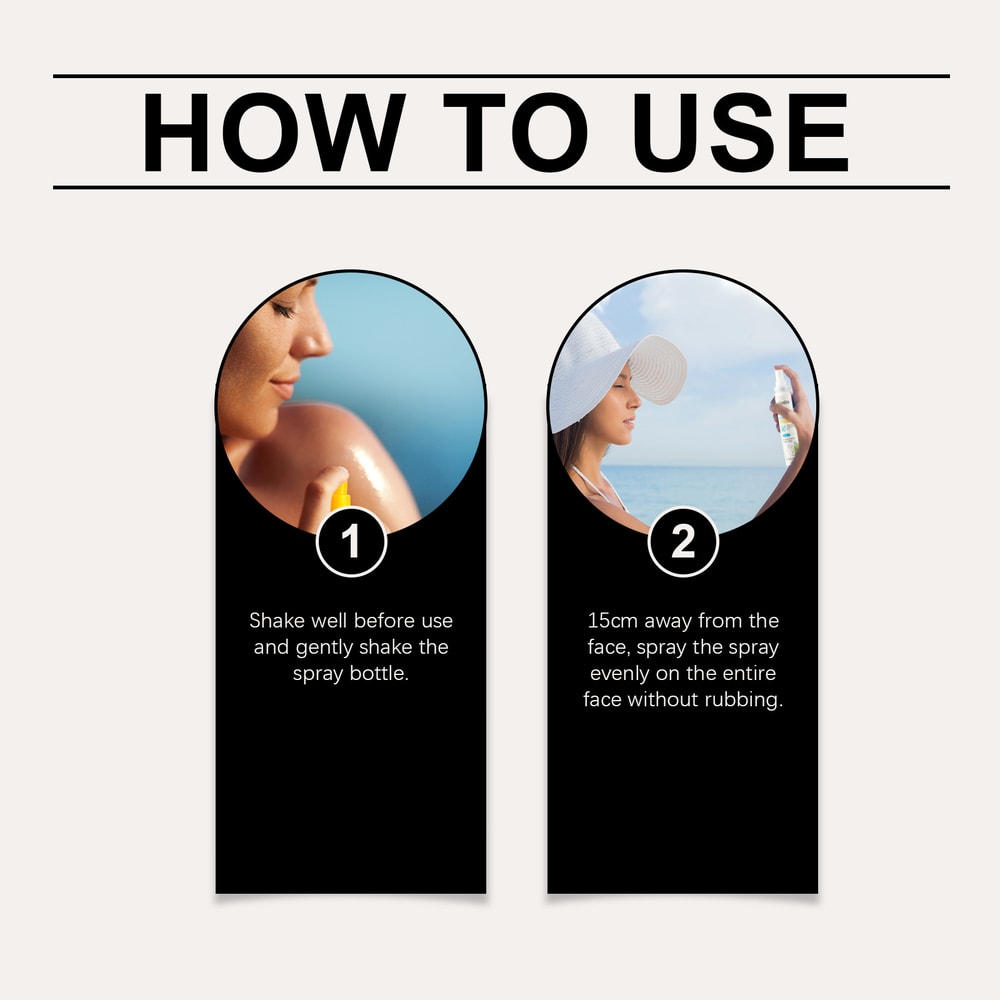 Sunscreen Spray Mist Waterproof Lightweight UV Protection