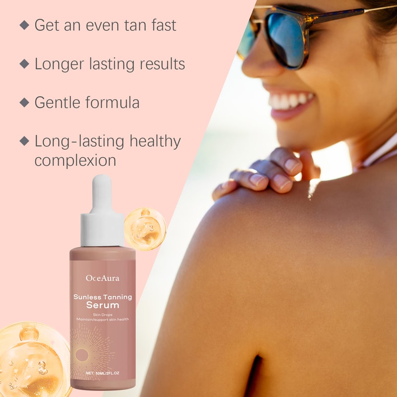 Radiant Glow Self Tanning Drops for Face & Body Natural Sunless Tanning Drops