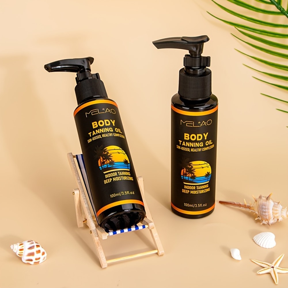 MELAO Fast Tanning Oil Intensifier with Deep Hydration for Darker Sun Tan