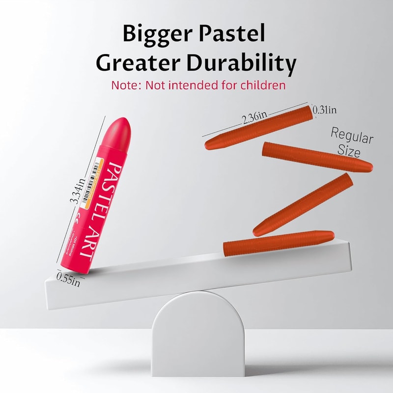 Jumbo Oil Pastels Set Soft Blending Artist Coloring Tools for Kids and Creatives