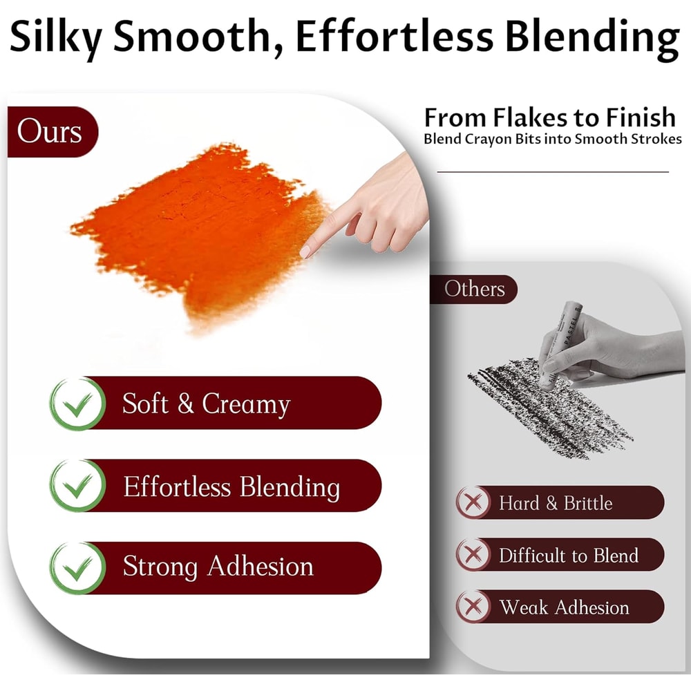 Jumbo Oil Pastels Set Soft Blending Artist Coloring Tools for Kids and Creatives