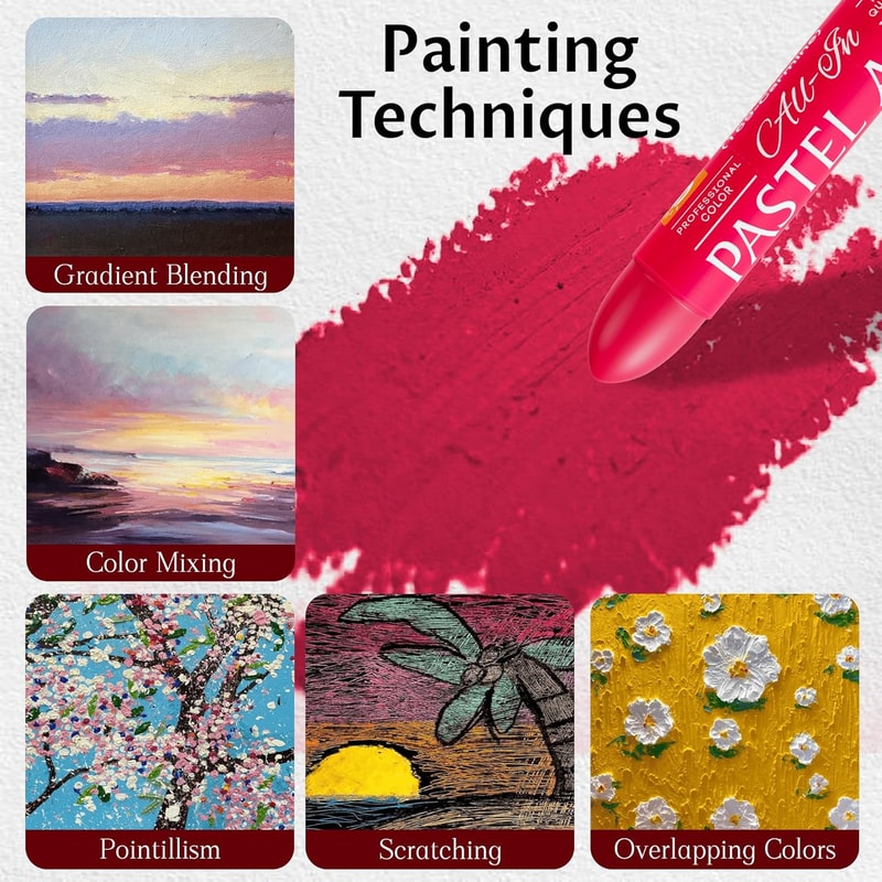 Jumbo Oil Pastels Set Soft Blending Artist Coloring Tools for Kids and Creatives