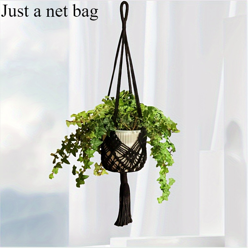 Boho Macrame Plant Hanger Indoor Outdoor Cotton Rope Hanging Basket Decor