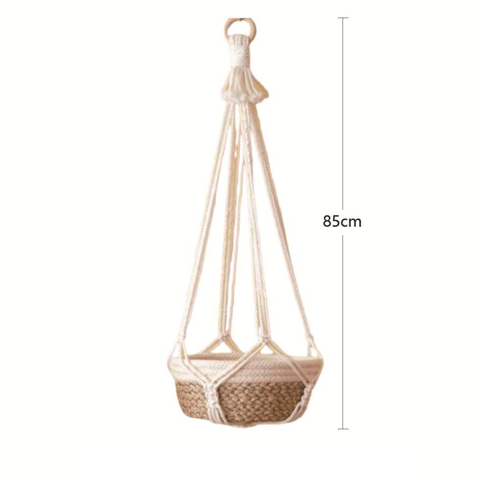 Handmade Macrame Plant Hanger for Indoor Decor Boho Hanging Planter Basket