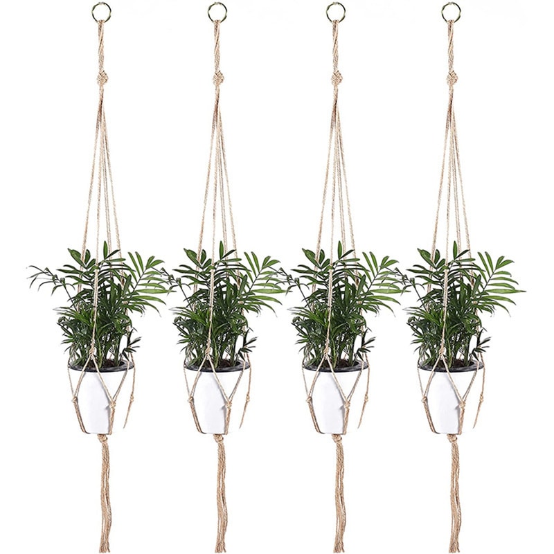 Boho Macrame Plant Hanger Hanging Basket For Indoor Outdoor Decor 4