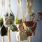 Boho Handmade Macrame Plant Hanger Set Indoor Hanging Planters For Stylish Home Decor 2