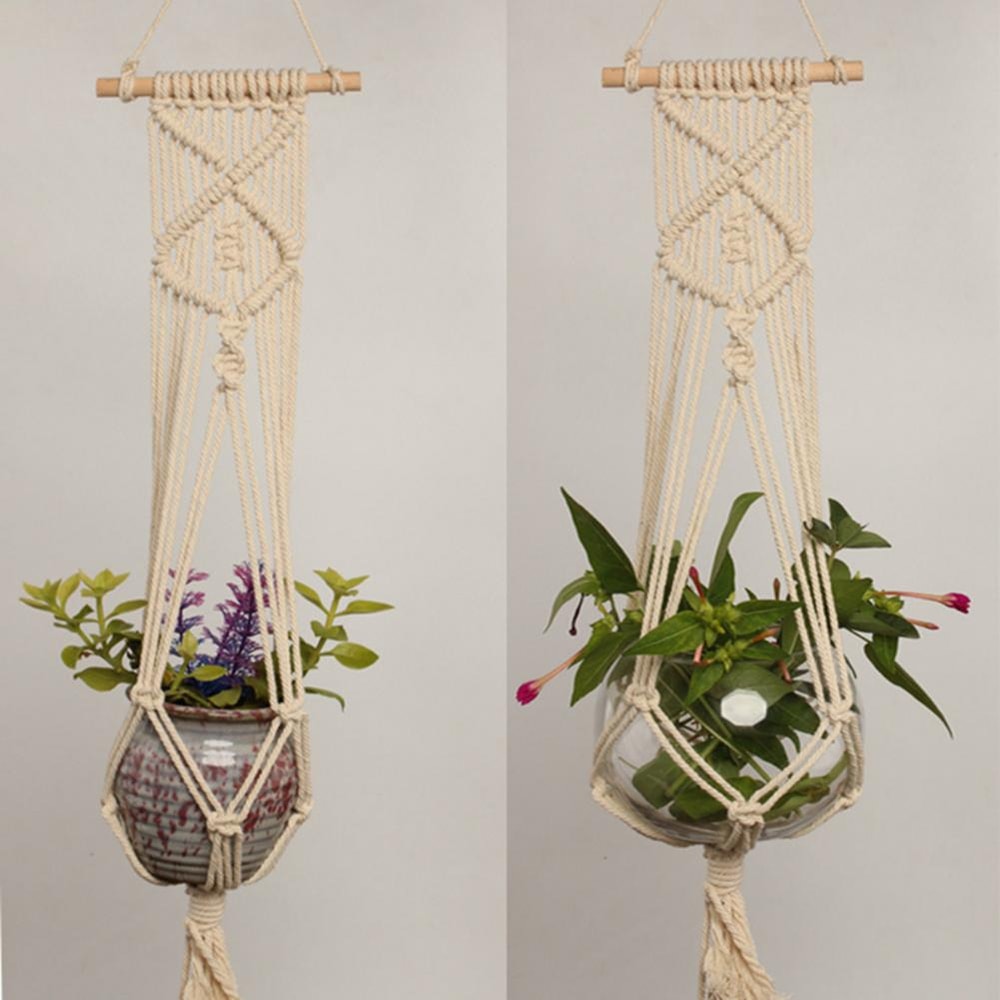 Handmade Macrame Plant Hanger For Wall Decor Indoor Outdoor Boho Hanging Planter 1
