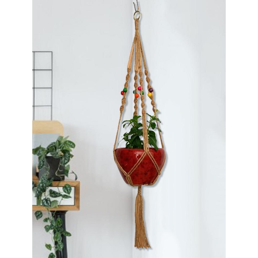 Handmade Macrame Plant Hanger For Wall Decor Indoor Outdoor Boho Hanging Planter 2