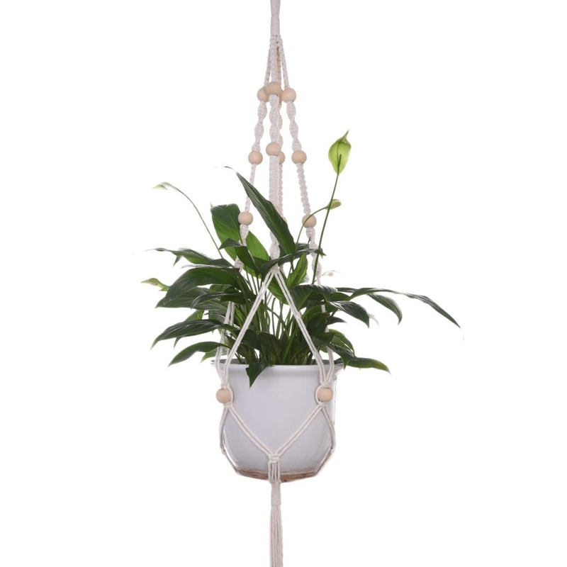 Handmade Macrame Plant Hanger For Wall Decor Indoor Outdoor Boho Hanging Planter 4