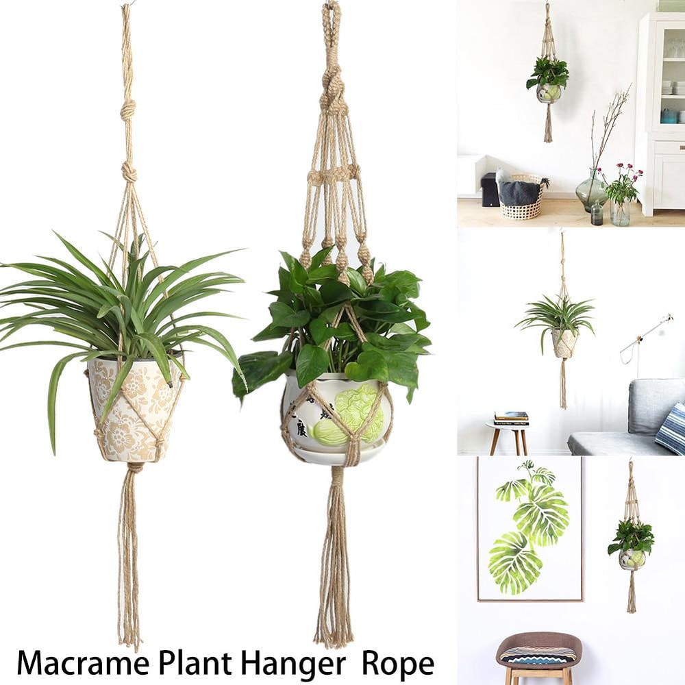 Handmade Macrame Plant Hanger For Wall Decor Indoor Outdoor Boho Hanging Planter 5