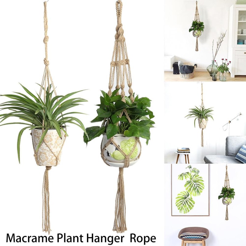 Handmade Macrame Plant Hanger For Wall Decor Indoor Outdoor Boho Hanging Planter 5