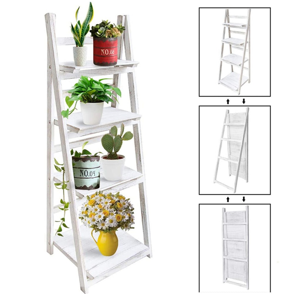 Tier Wooden Plant Stand Indoor Flower Display Shelf for Multiple Pots