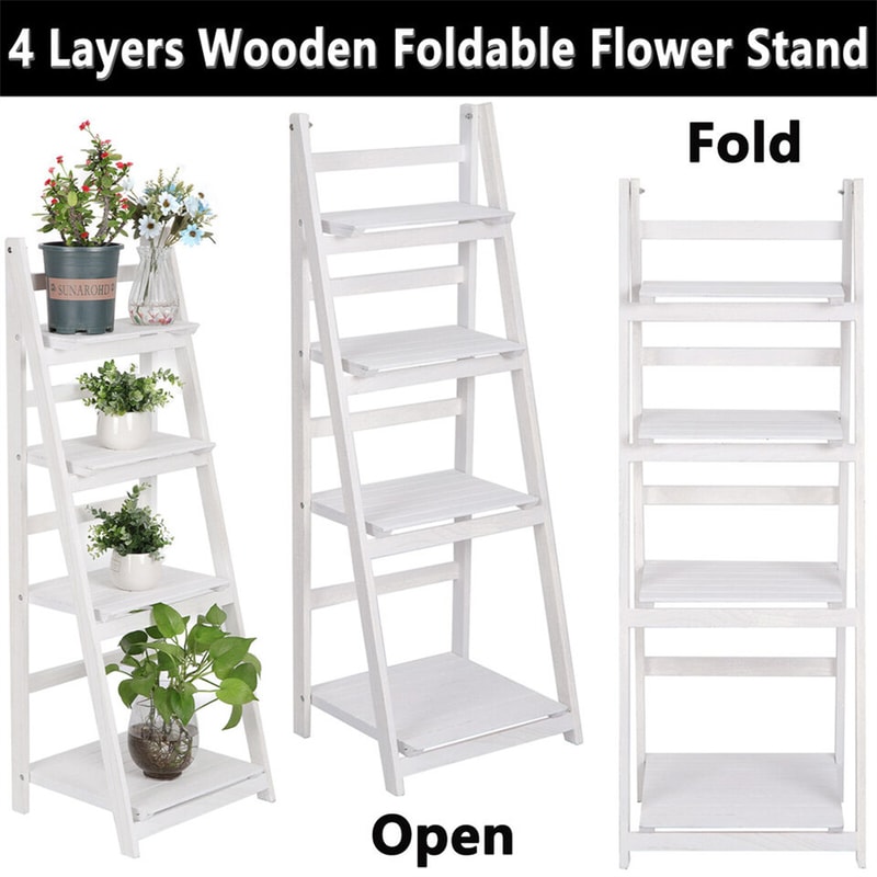 Tier Wooden Plant Stand Indoor Flower Display Shelf for Multiple Pots