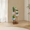 Rolling Wooden Plant Stand with Wheels Multi Tier Indoor Outdoor Plant Shelf