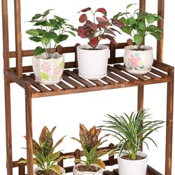 tier wooden plant stand indoor outdoor space saving vertical shelf