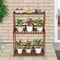 Tier Wooden Plant Stand Indoor Outdoor Space Saving Vertical Shelf