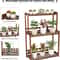 Tier Wooden Plant Stand Indoor Outdoor Space Saving Vertical Shelf