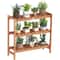Tier Wooden Plant Stand Indoor Outdoor Multi Level Plant Shelf Rack