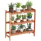 Tier Wooden Plant Stand Indoor Outdoor Multi Level Plant Shelf Rack