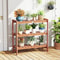 Tier Wooden Plant Stand Indoor Outdoor Multi Level Plant Shelf Rack