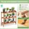 Tier Wooden Plant Stand Indoor Outdoor Multi Level Plant Shelf Rack