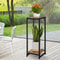 Tall Wooden Plant Stands Set of Heavy Duty Indoor Outdoor Pedestal Planter Stand