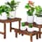 Tier Wooden Plant Stand Indoor Outdoor Corner Shelf for Succulents and Pots