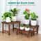 Tier Wooden Plant Stand Indoor Outdoor Corner Shelf for Succulents and Pots