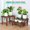 Tier Wooden Plant Stand Indoor Outdoor Corner Shelf for Succulents and Pots