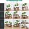 Tier Wooden Plant Stand Indoor Outdoor Corner Shelf for Succulents and Pots