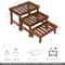 Tier Wooden Plant Stand Indoor Outdoor Corner Shelf for Succulents and Pots