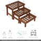 Tier Wooden Plant Stand Indoor Outdoor Corner Shelf for Succulents and Pots