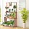 Heavy Duty Wooden Plant Stand Indoor Outdoor Multi Tier Hanging Planter Shelf