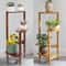 Tier Bamboo Corner Plant Stand Indoor Flower Shelf Space Saving Display Rack