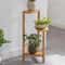 Tier Bamboo Corner Plant Stand Indoor Flower Shelf Space Saving Display Rack